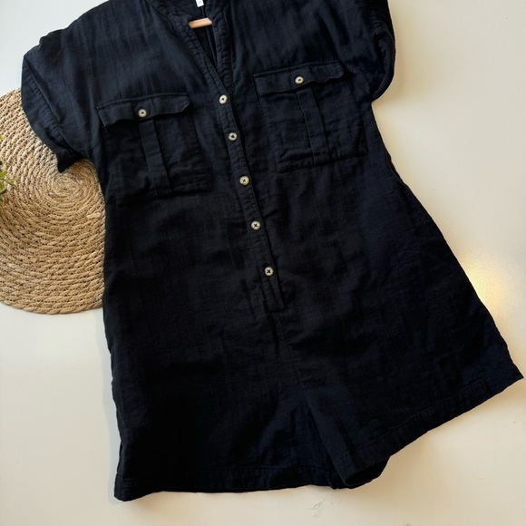 Seafolly Australia Gardenia Playsuit / Romper in Washed Black XS - Picture 6 of 13